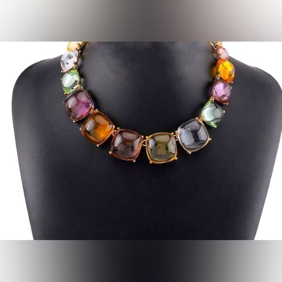 New Zara Multicolor Resin Cube Necklace - Picture 13 of 16